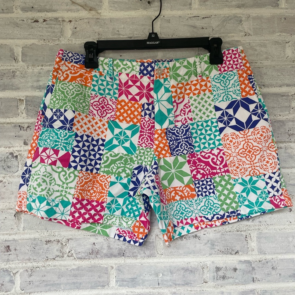 Ralph Lauren Bermuda Shorts Vibrant Patchwork Design